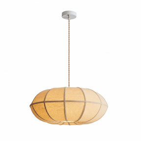 Natural Oval Fabric Pendant Lights for Living Room