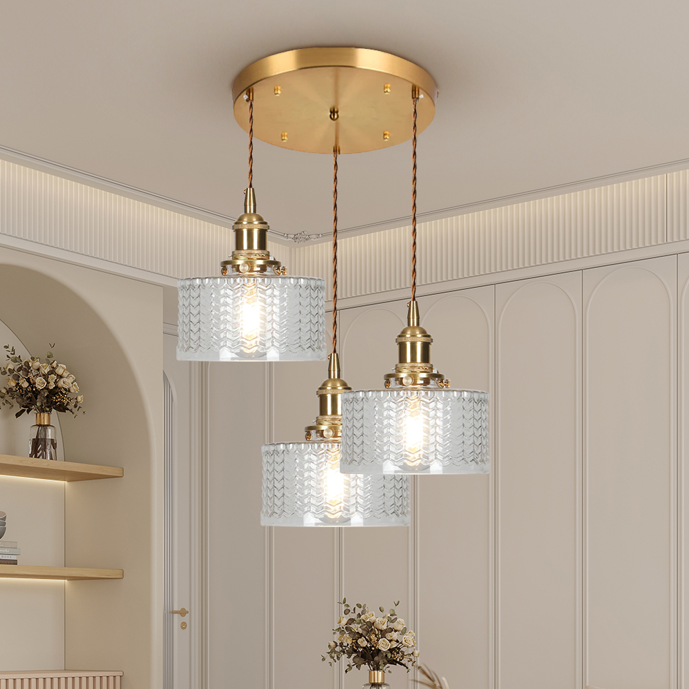 Vintage glass 2025 pendant lights