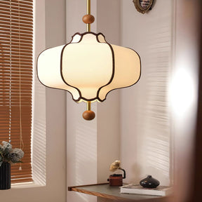 Lantern-shaped Fabric Pendant Lights for Living Room