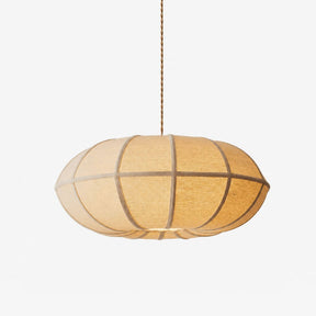 Natural Oval Fabric Pendant Lights for Living Room