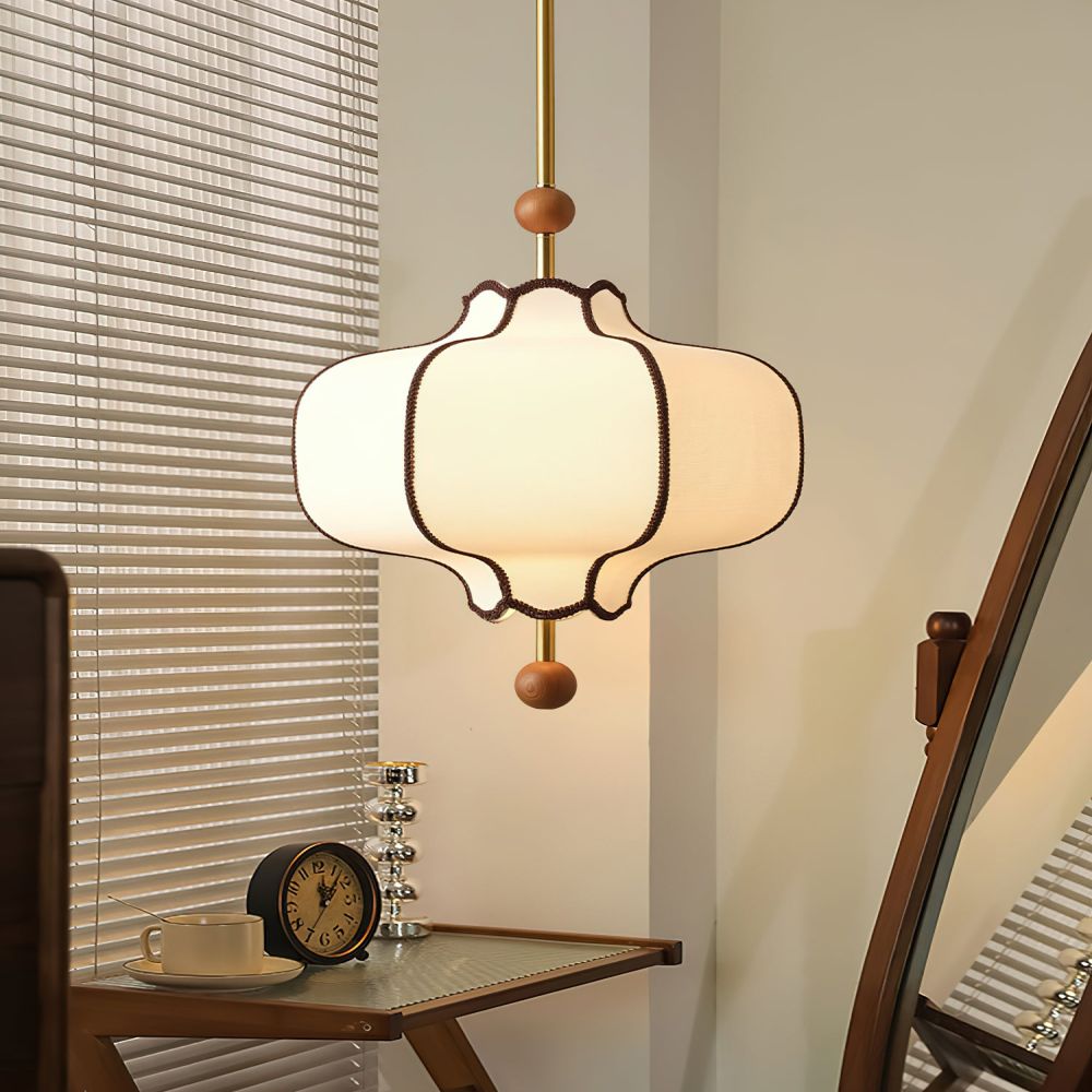 Lantern-shaped Fabric Pendant Lights for Living Room