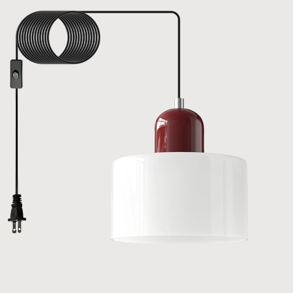 Bauhaus Minimalist Plug-in Glass Pendant Light for Kitchen Island