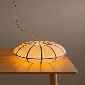 Natural Oval Fabric Pendant Lights for Living Room