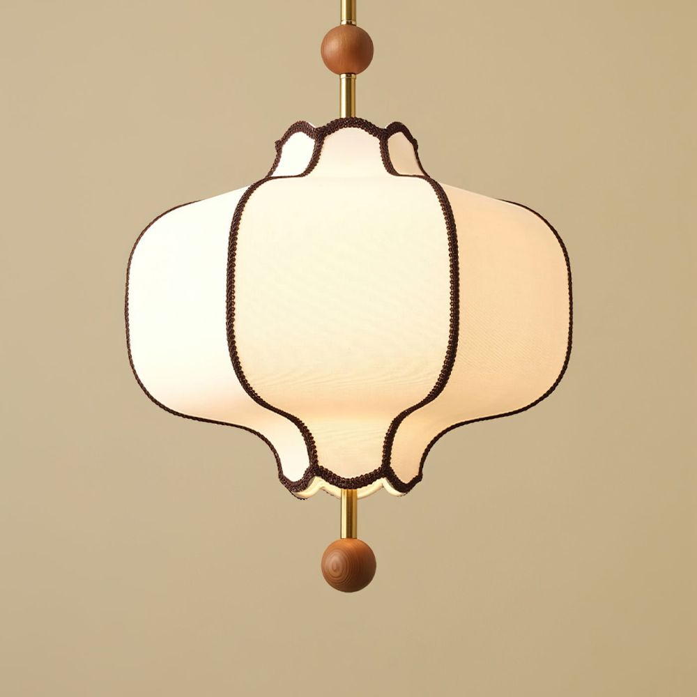 Lantern-shaped Fabric Pendant Lights for Living Room