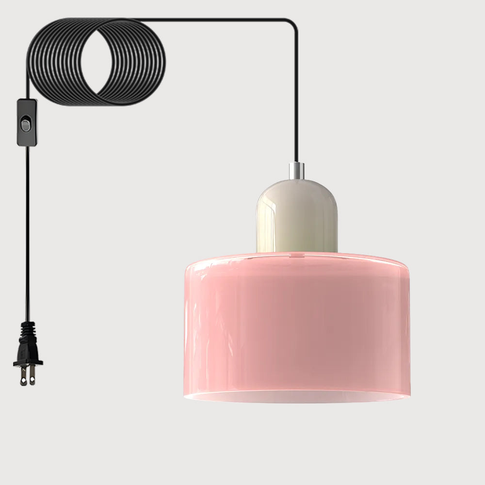 Bauhaus Minimalist Plug-in Glass Pendant Light for Kitchen Island