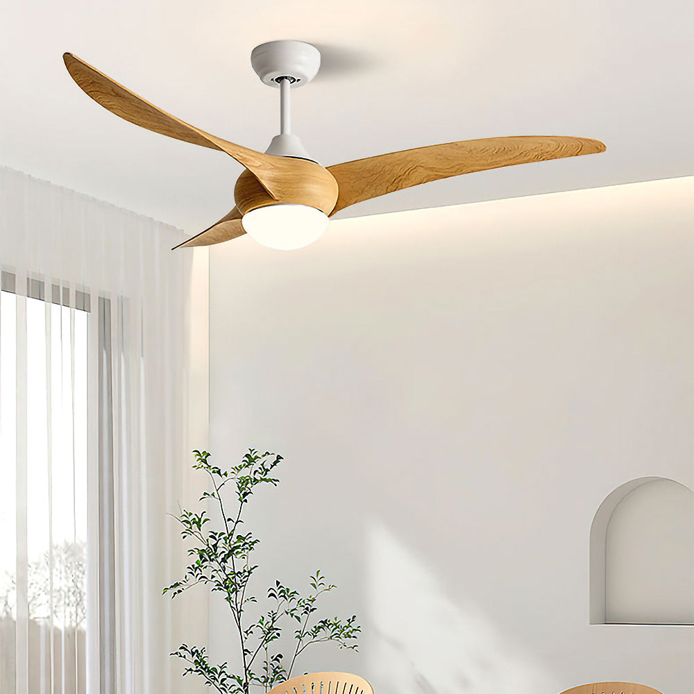 Simple Flush Ceiling Fan With LED Light And Remote