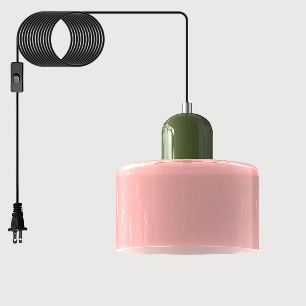 Bauhaus Minimalist Plug-in Glass Pendant Light for Kitchen Island