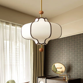 Lantern-shaped Fabric Pendant Lights for Living Room