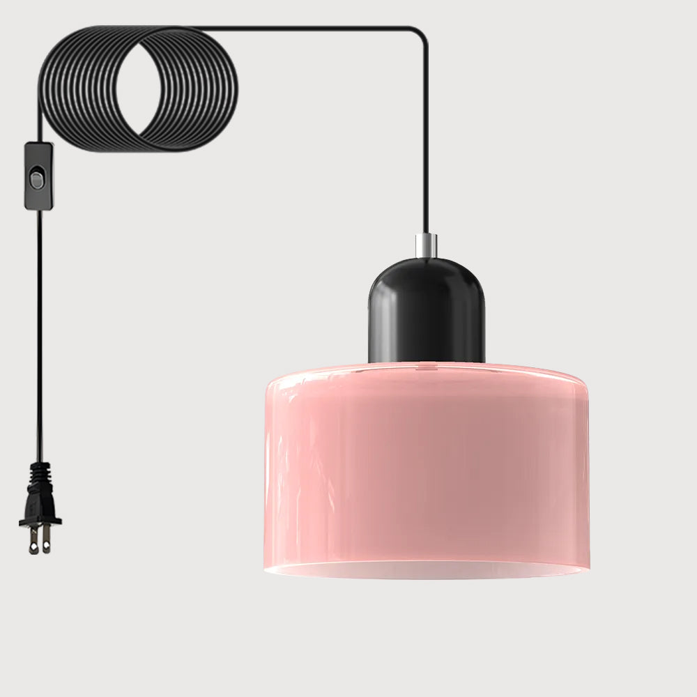 Bauhaus Minimalist Plug-in Glass Pendant Light for Kitchen Island