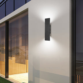 Modern Minimalist Aluminum Outdoor Black Wall Sconce