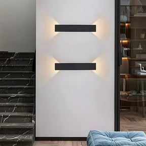 Modern Minimalist Aluminum Outdoor Black Wall Sconce