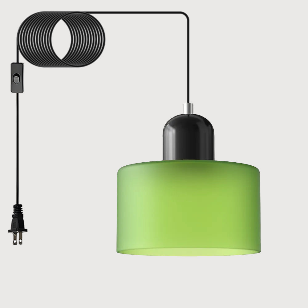 Bauhaus Minimalist Plug-in Glass Pendant Light for Kitchen Island