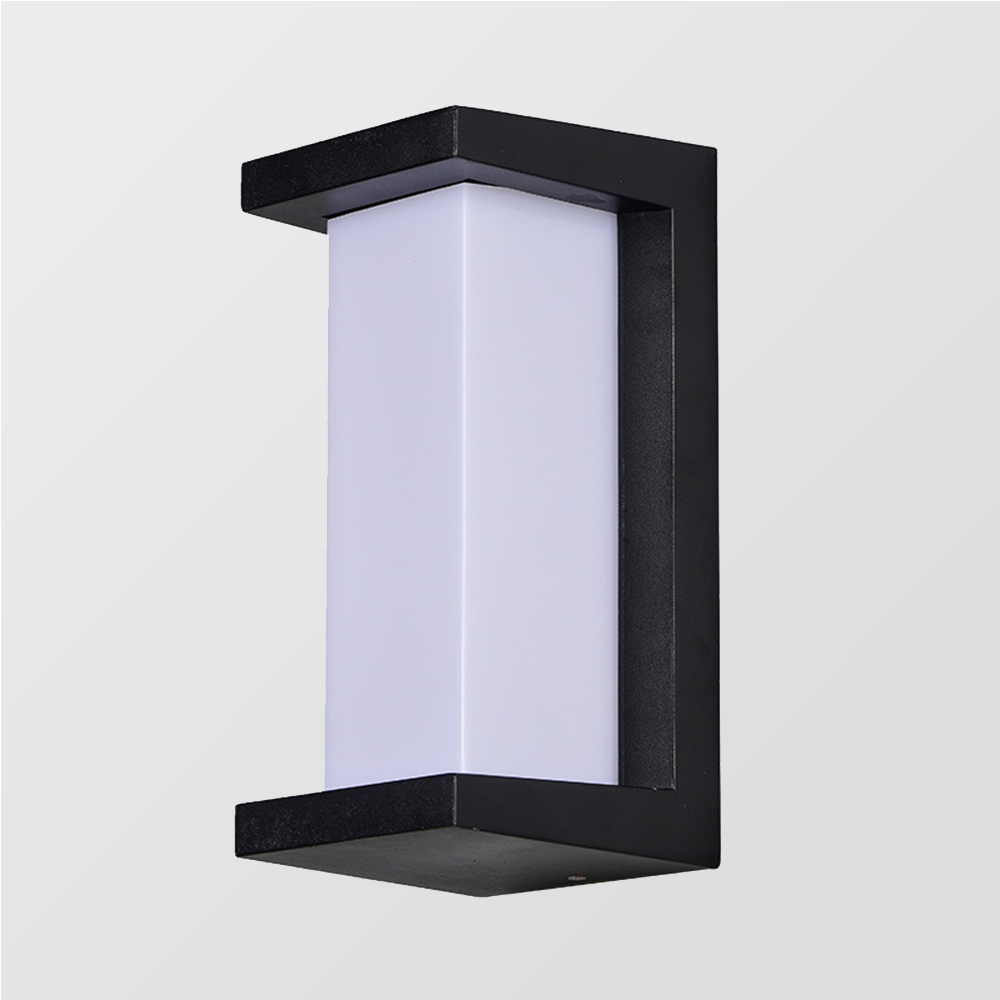 Black and White Acrylic Outdoor Wall Lantern for Porch