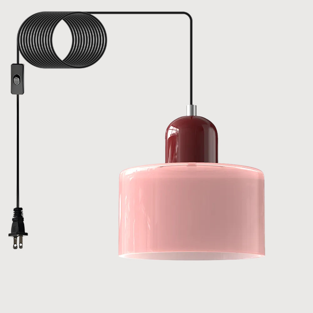 Bauhaus Minimalist Plug-in Glass Pendant Light for Kitchen Island