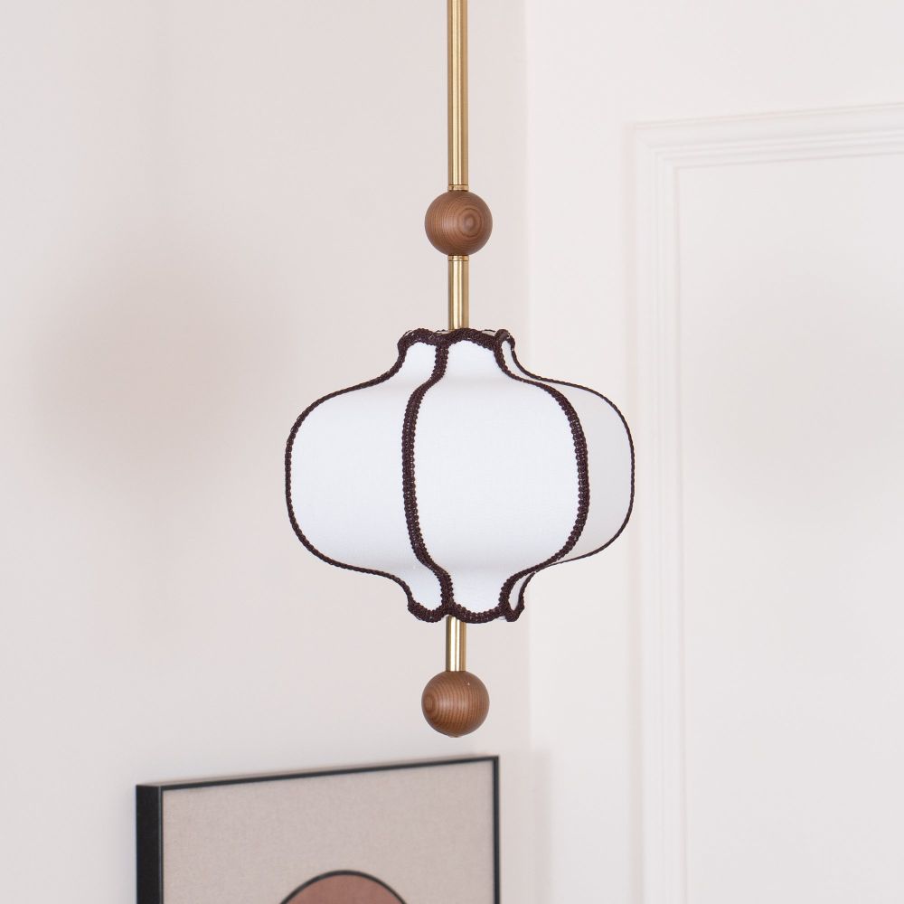 Lantern-shaped Fabric Pendant Lights for Living Room