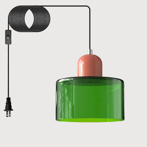 Bauhaus Minimalist Plug-in Glass Pendant Light for Kitchen Island