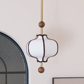 Lantern-shaped Fabric Pendant Lights for Living Room