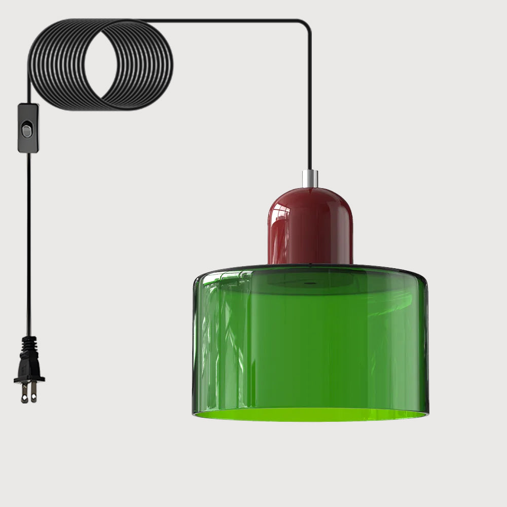 Bauhaus Minimalist Plug-in Glass Pendant Light for Kitchen Island