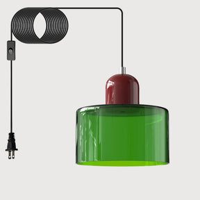 Bauhaus Minimalist Plug-in Glass Pendant Light for Kitchen Island
