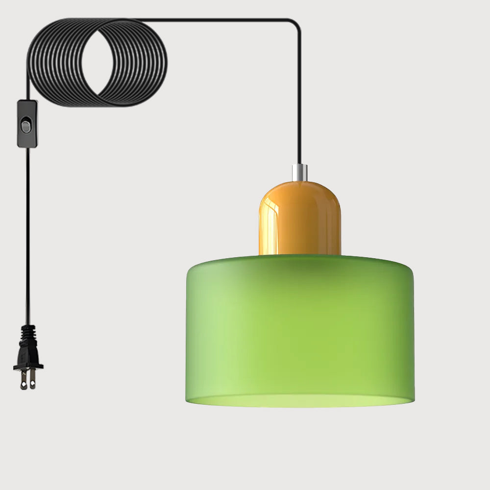 Bauhaus Minimalist Plug-in Glass Pendant Light for Kitchen Island