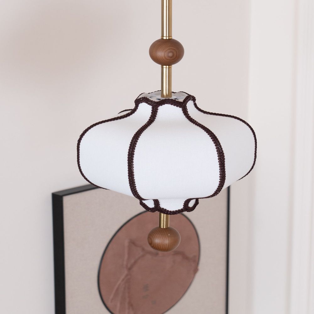 Lantern-shaped Fabric Pendant Lights for Living Room