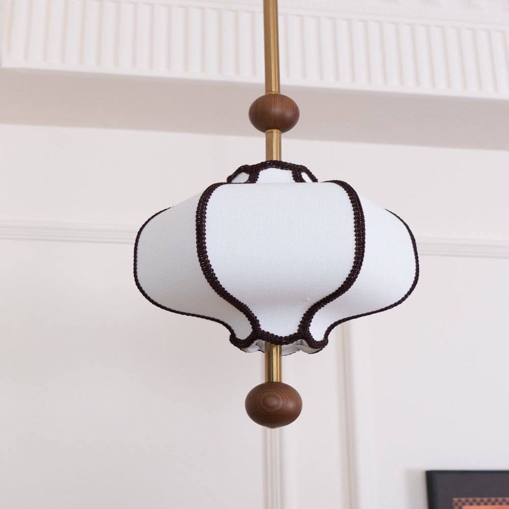 Lantern-shaped Fabric Pendant Lights for Living Room