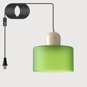 Bauhaus Minimalist Plug-in Glass Pendant Light for Kitchen Island