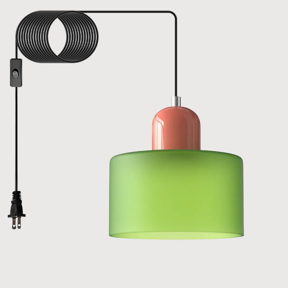 Bauhaus Minimalist Plug-in Glass Pendant Light for Kitchen Island