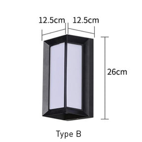 Black and White Acrylic Outdoor Wall Lantern for Porch