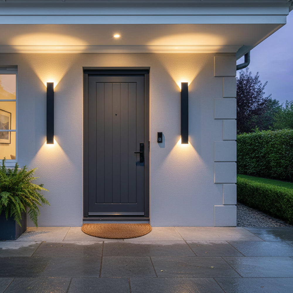 Modern Minimalist Aluminum Outdoor Black Wall Sconce