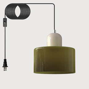 Bauhaus Minimalist Plug-in Glass Pendant Light for Kitchen Island