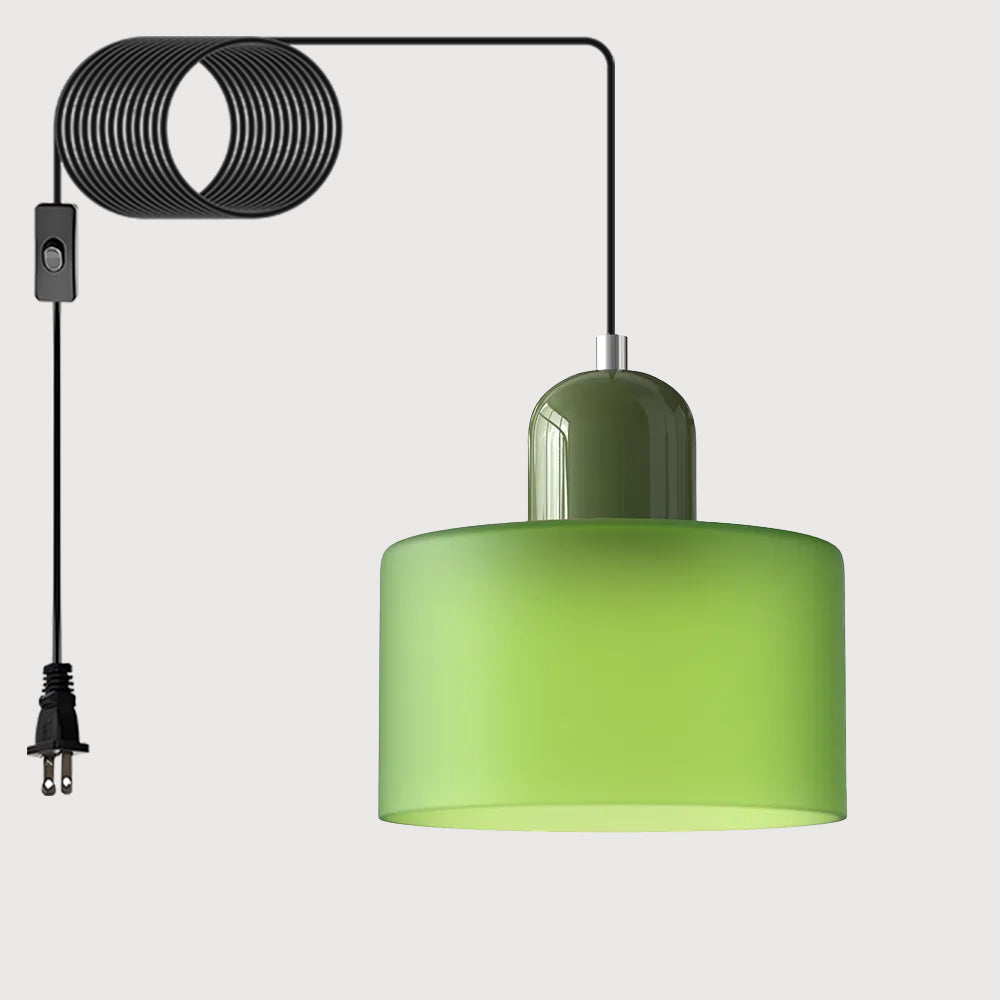 Bauhaus Minimalist Plug-in Glass Pendant Light for Kitchen Island