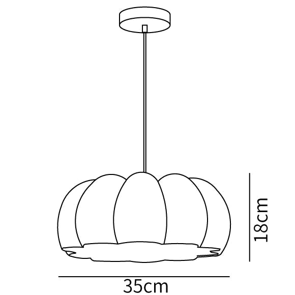 Eco-friendly Resin Pumpkin Pendant Light