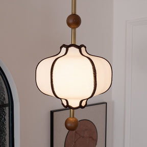Lantern-shaped Fabric Pendant Lights for Living Room