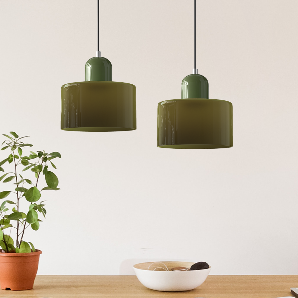 Bauhaus Minimalist Plug-in Glass Pendant Light for Kitchen Island