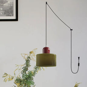 Bauhaus Minimalist Plug-in Glass Pendant Light for Kitchen Island