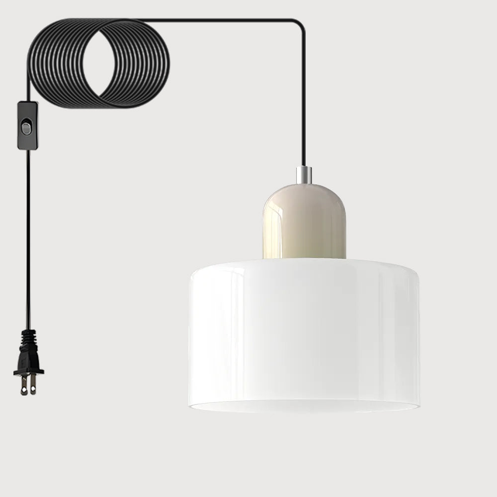Bauhaus Minimalist Plug-in Glass Pendant Light for Kitchen Island