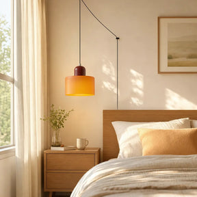 Bauhaus Minimalist Plug-in Glass Pendant Light for Kitchen Island