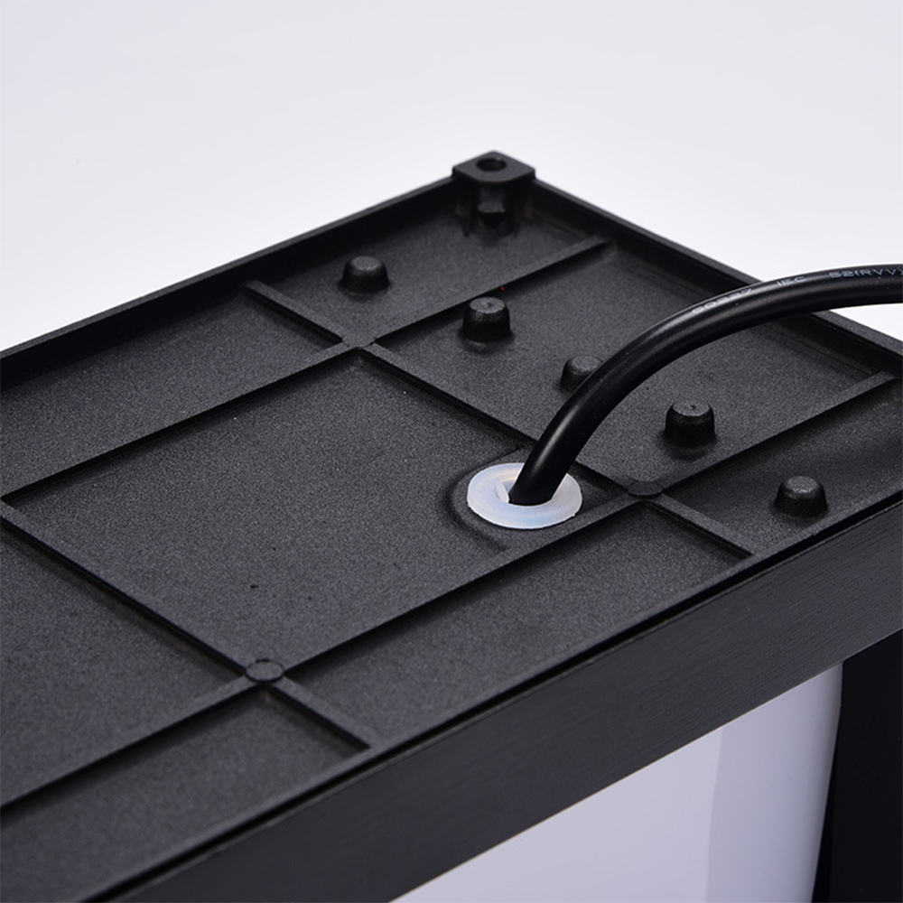 Black and White Acrylic Outdoor Wall Lantern for Porch