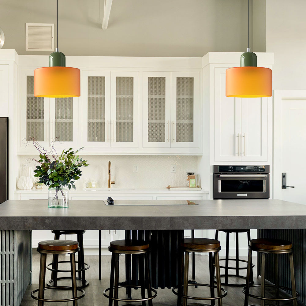 Modern Bauhaus Fresh Glass Pendant Light For Kitchen Island