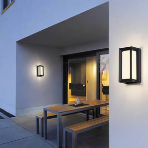 Black and White Acrylic Outdoor Wall Lantern for Porch