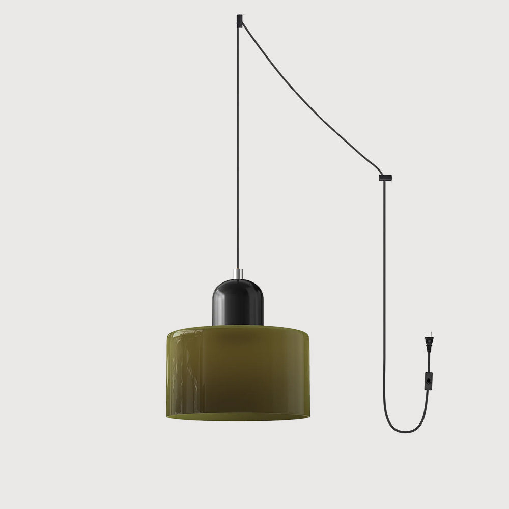 Bauhaus Minimalist Plug-in Glass Pendant Light for Kitchen Island
