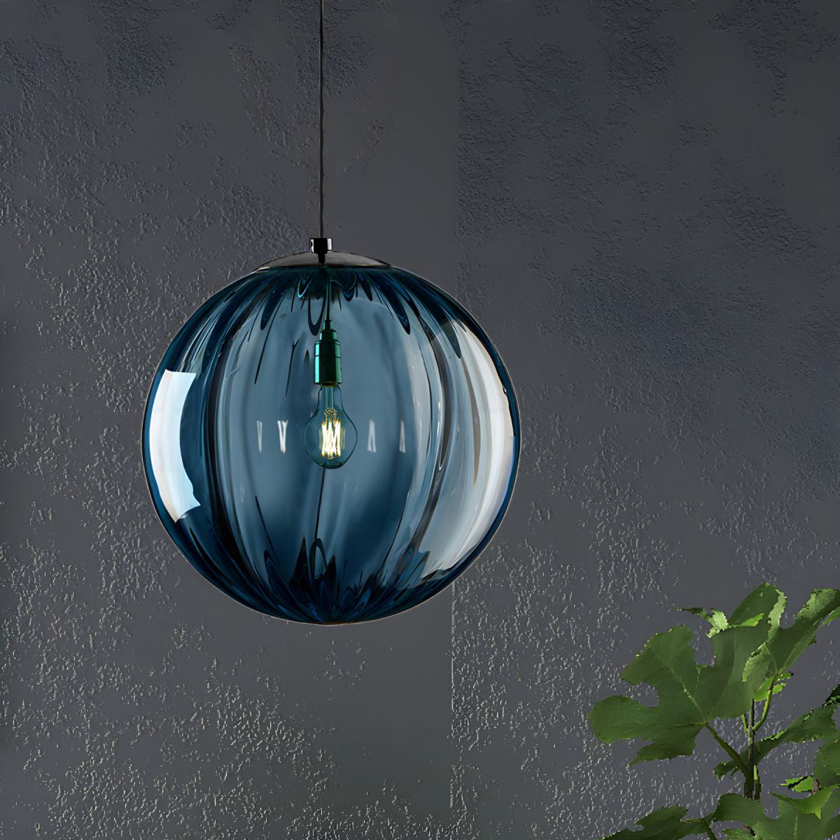 Modern Simple Round Glass Pendant Light
