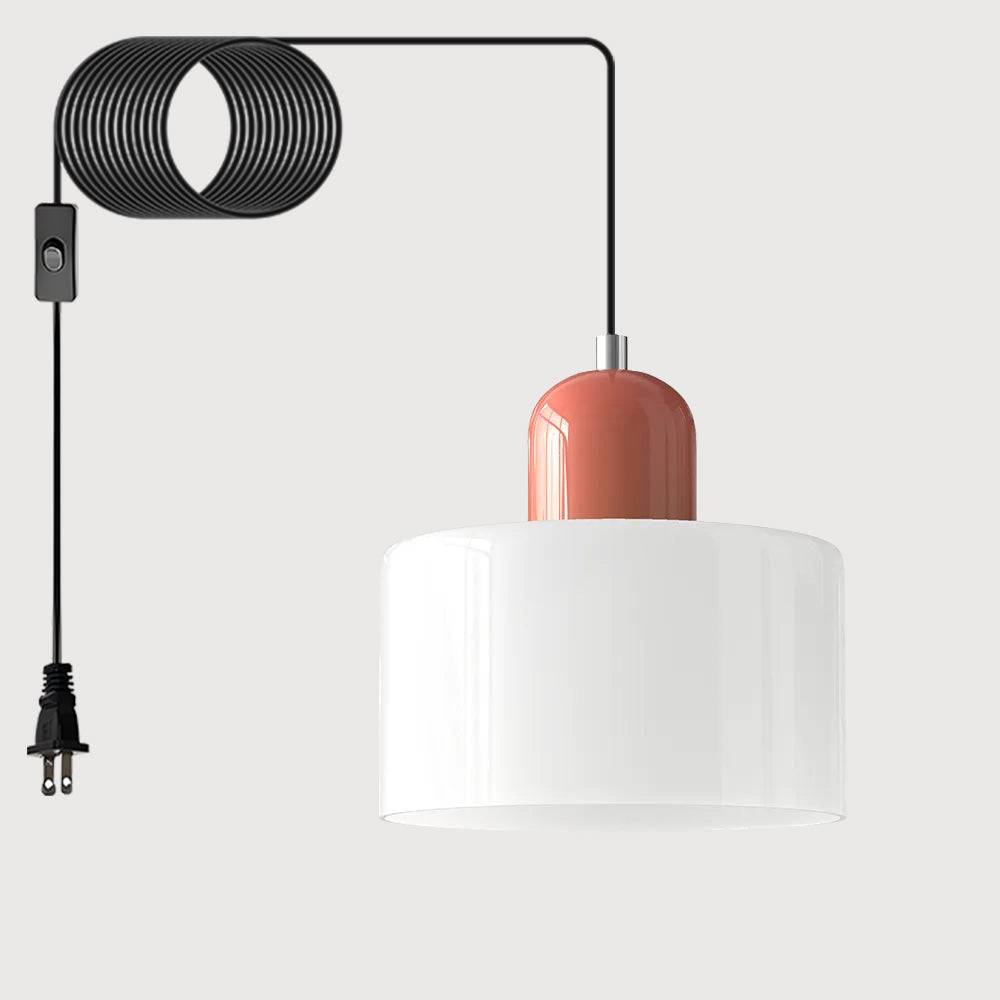 Bauhaus Minimalist Plug-in Glass Pendant Light for Kitchen Island