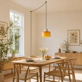 Bauhaus Minimalist Plug-in Glass Pendant Light for Kitchen Island