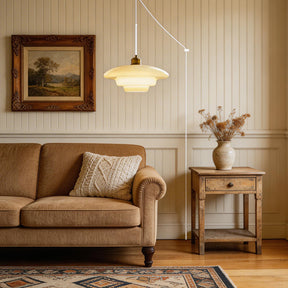 Nordic Milk Glass Plug-In Pendant Light for Kitchen Island