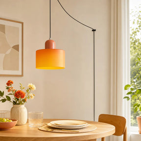 Bauhaus Minimalist Plug-in Glass Pendant Light for Kitchen Island