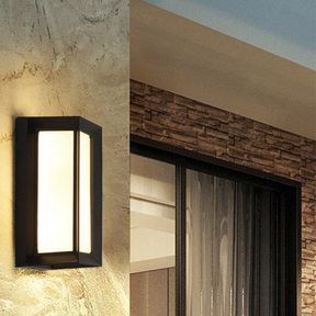 Black and White Acrylic Outdoor Wall Lantern for Porch