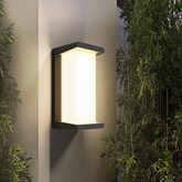 Black and White Acrylic Outdoor Wall Lantern for Porch