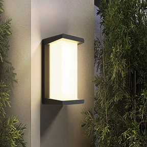 Black and White Acrylic Outdoor Wall Lantern for Porch